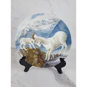 Goat A Gentle Persuasion Plate Wall Decor Fine China 8 1/2" Wildlife Vintage